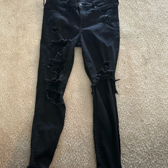 American Eagle Outfitters Denim - AE Next Level Ripped Super High-Waisted Jeggings